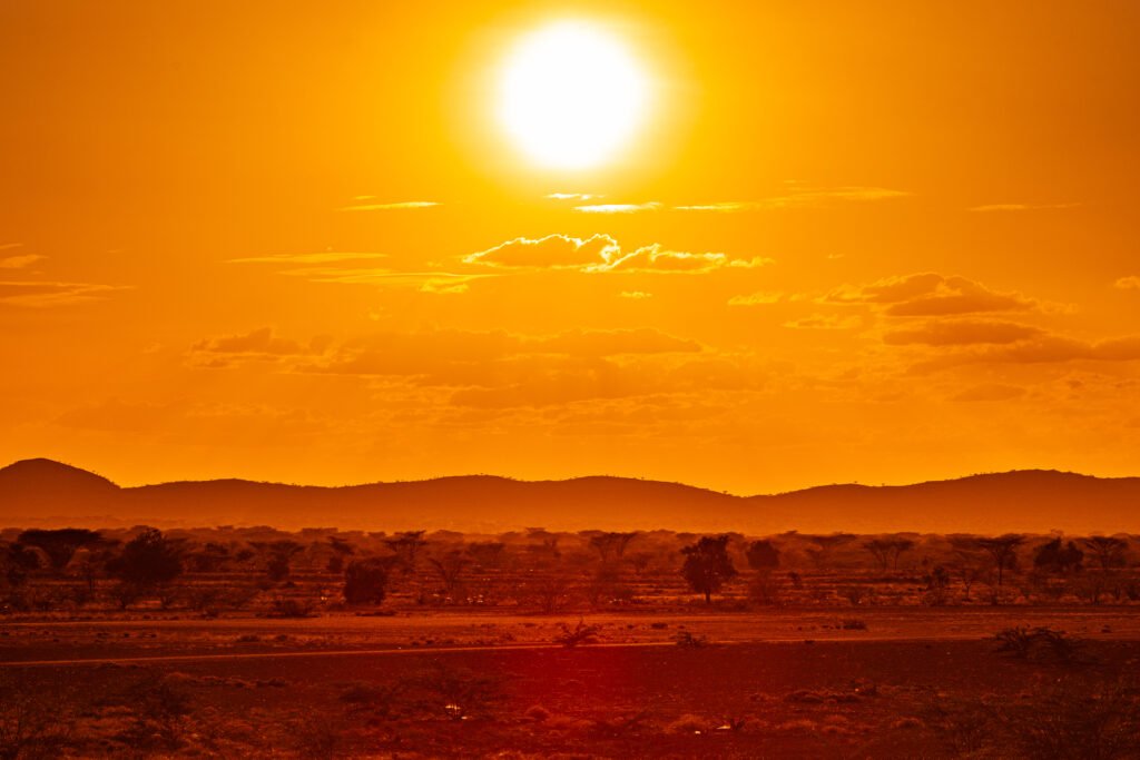 Kenya East Africa Landscapes Kalokol Lodwar Town Turkana Sunset Sunrise Highway Road Field Travels